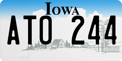 IA license plate ATO244