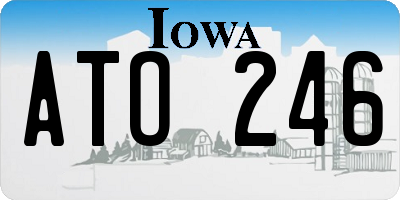 IA license plate ATO246