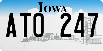 IA license plate ATO247