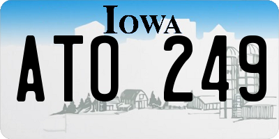 IA license plate ATO249