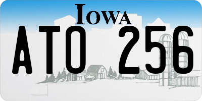 IA license plate ATO256