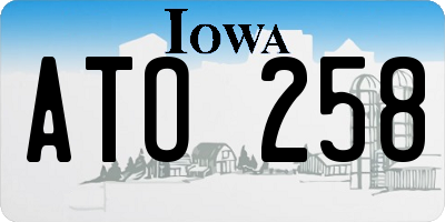 IA license plate ATO258