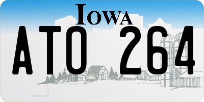 IA license plate ATO264