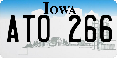 IA license plate ATO266