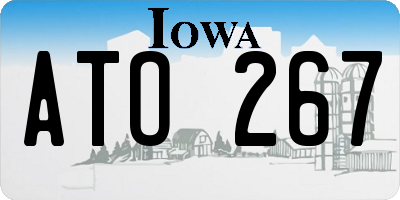 IA license plate ATO267