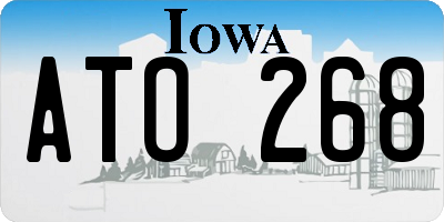 IA license plate ATO268