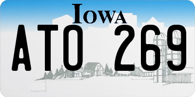 IA license plate ATO269