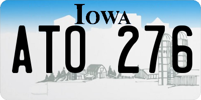 IA license plate ATO276