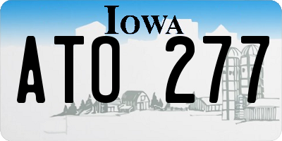 IA license plate ATO277