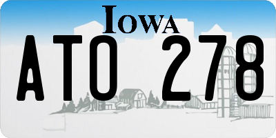 IA license plate ATO278