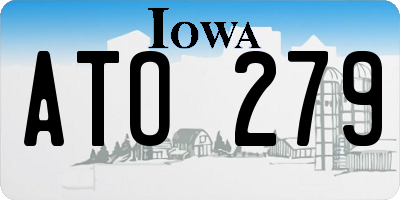 IA license plate ATO279