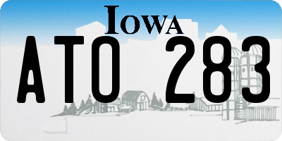 IA license plate ATO283