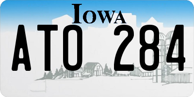 IA license plate ATO284