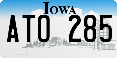 IA license plate ATO285