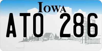 IA license plate ATO286