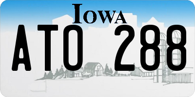 IA license plate ATO288