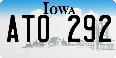 IA license plate ATO292