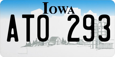 IA license plate ATO293