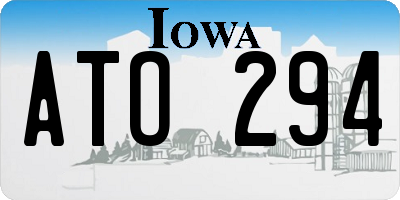 IA license plate ATO294