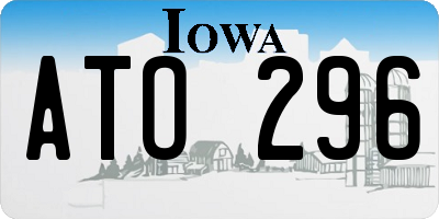 IA license plate ATO296