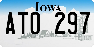 IA license plate ATO297