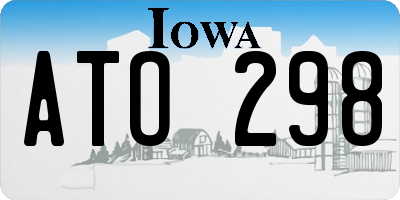 IA license plate ATO298