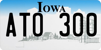IA license plate ATO300