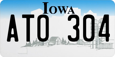 IA license plate ATO304