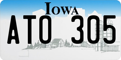 IA license plate ATO305