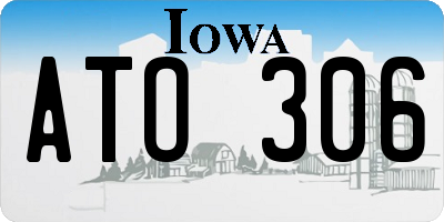 IA license plate ATO306