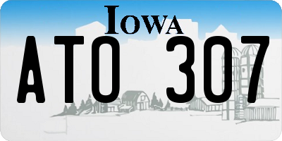 IA license plate ATO307