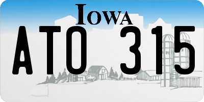 IA license plate ATO315