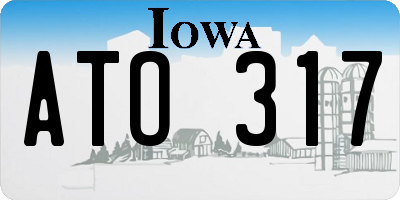 IA license plate ATO317