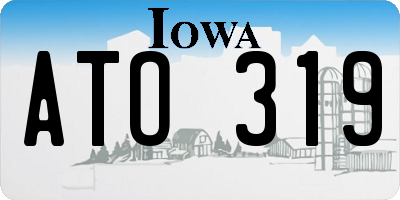 IA license plate ATO319