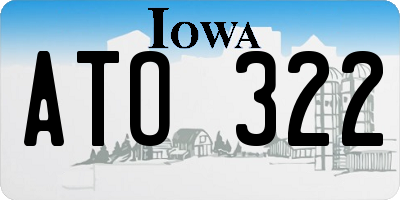 IA license plate ATO322