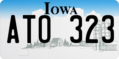 IA license plate ATO323