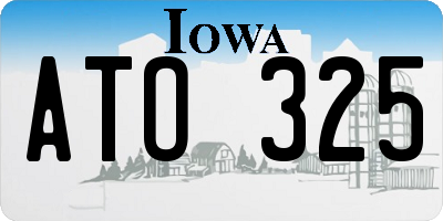 IA license plate ATO325