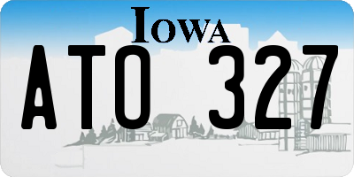 IA license plate ATO327