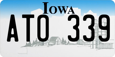 IA license plate ATO339