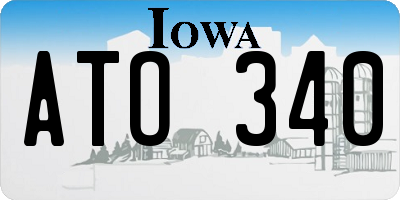 IA license plate ATO340