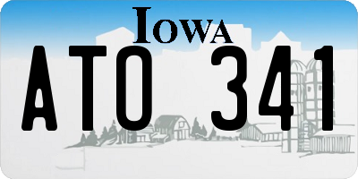IA license plate ATO341