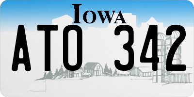 IA license plate ATO342