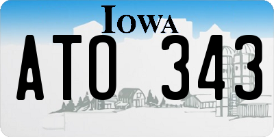 IA license plate ATO343