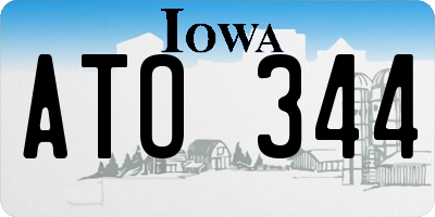 IA license plate ATO344