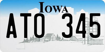 IA license plate ATO345