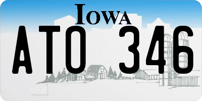 IA license plate ATO346