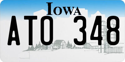 IA license plate ATO348