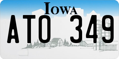IA license plate ATO349