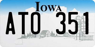 IA license plate ATO351