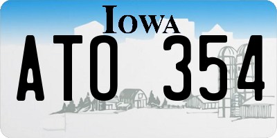 IA license plate ATO354